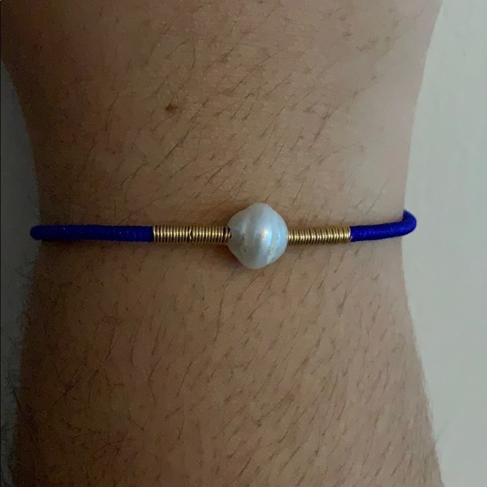 Alvaro Avila Bracelet with Pearl - Blue